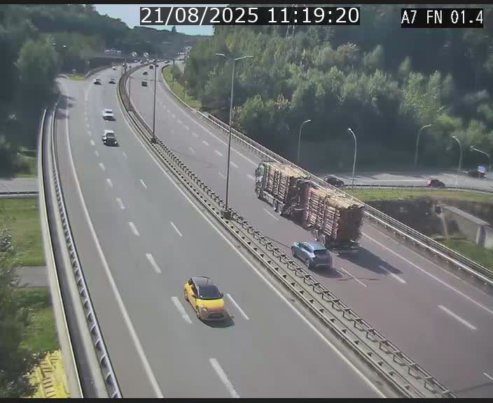 Caméra autoroute Luxembourg A7 - Tunnel Stafelter - direction Echangeur Grünewald