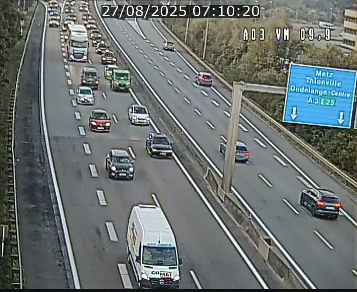 Webcam Autoroute à la Croix de Bettembourg - A3 - BK 9.9 - direction France