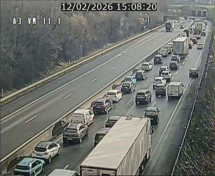 Webcam à la frontière franco-luxembourgeoise, avant la Croix de Bettembourg - BK 11.1 - direction Luxembourg-ville