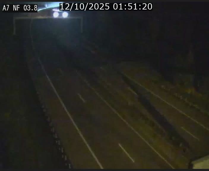 Webcam autoroute A7 au Luxembourg à la sortie du Tunnel Stafelter vers le Nord