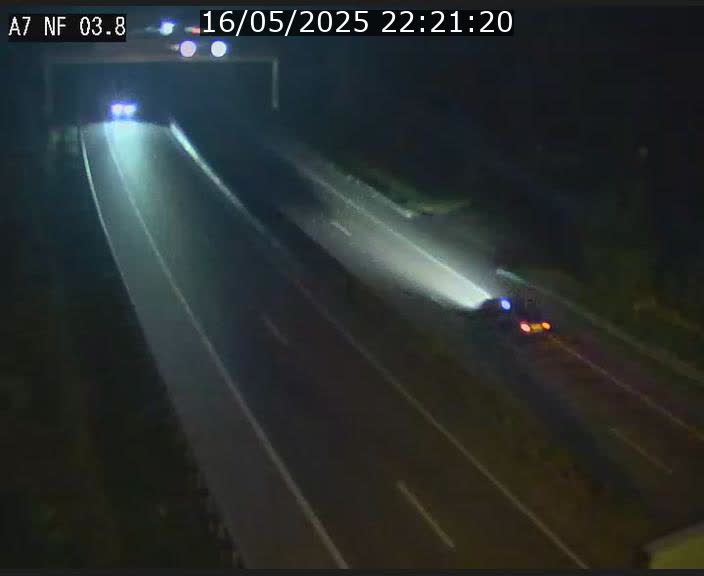 Webcam autoroute A7 au Luxembourg à la sortie du Tunnel Stafelter vers le Nord