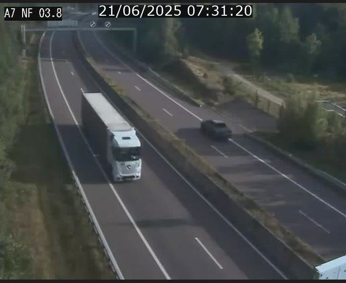 Webcam autoroute A7 au Luxembourg à la sortie du Tunnel Stafelter vers le Nord