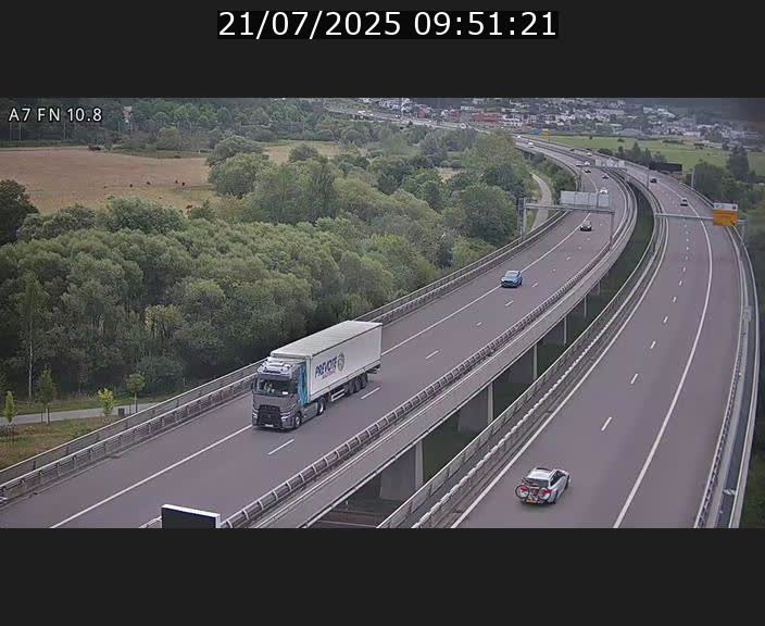 Caméra trafic Luxembourg - A7, Tunnel Gousselerbierg, sortie sud, direction rond-point Lorentzweiler (BK 10.8)