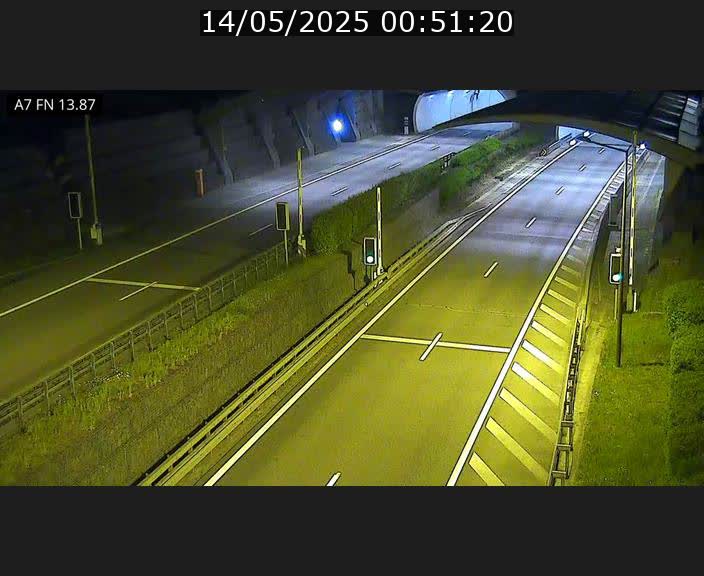 Caméra trafic Luxembourg - A7, Tunnel Gousselerbierg, entrée nord, direction Lorentzweiler