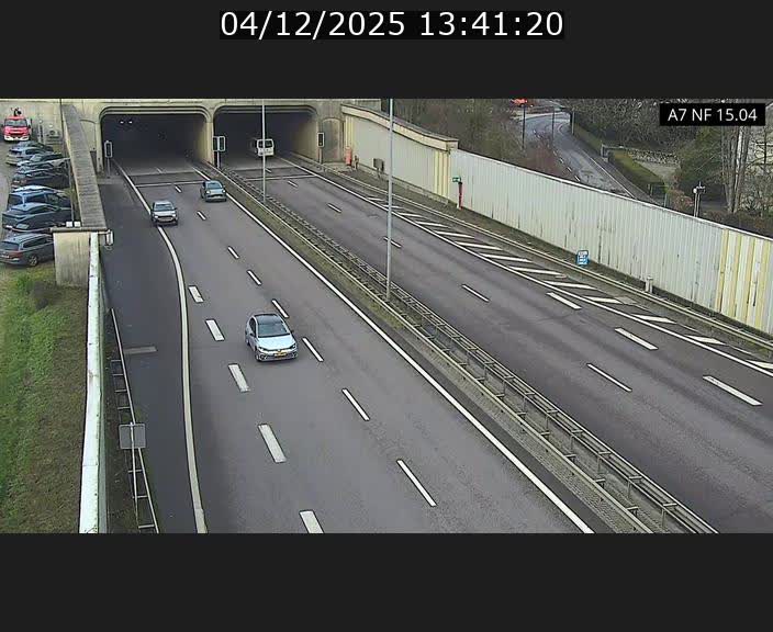 Caméra trafic Luxembourg - A7, Tunnel Mersch, entrée sud, direction Ettelbruck