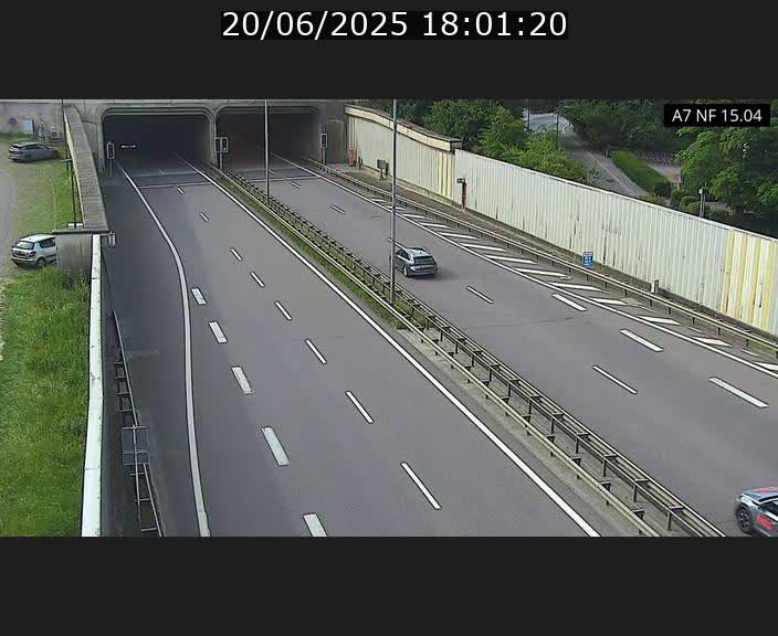 Caméra trafic Luxembourg - A7, Tunnel Mersch, entrée sud, direction Ettelbruck