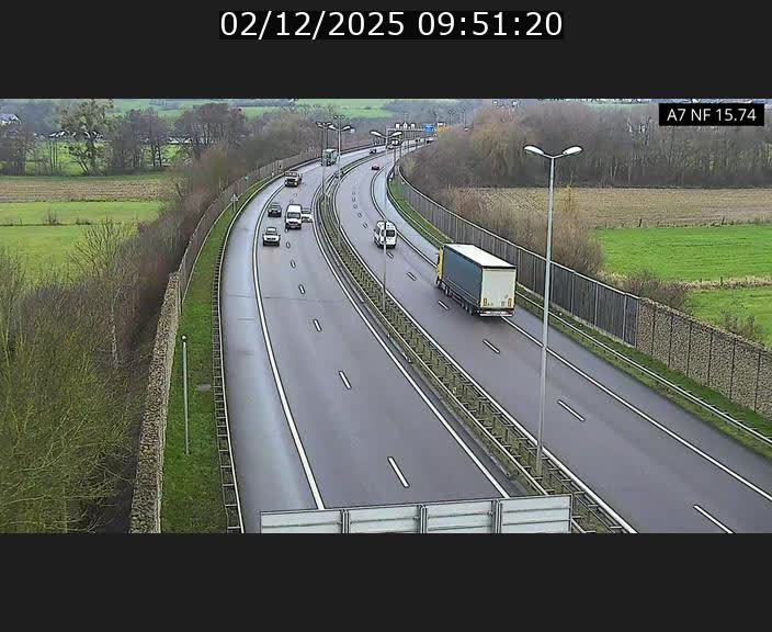 Caméra trafic Luxembourg - A7, Tunnel Mersch, entrée nord, direction Lorentzweiler