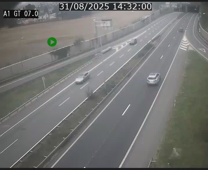 Traffic live webcam Luxembourg Cents - A1 direction Kirchberg - BK 7