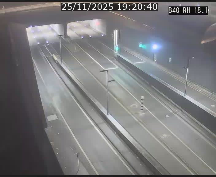 Webcam sur la route de contournement d'Esch-Belval avant le tunnel Central Gate au niveau de la porte de France et du radar fixe