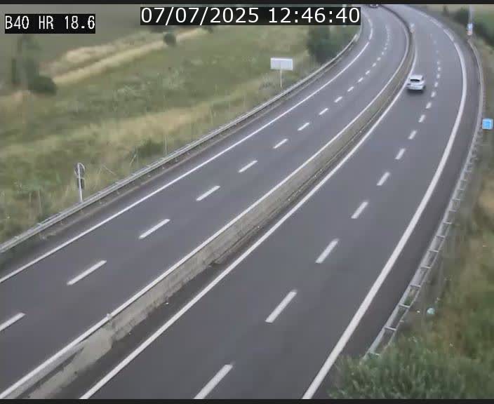 Webcam sur la route de liaison entre Micheville et Esch-Belval à la frontière entre le Luxembourg et la France. Vue orientée vers la Lorraine.