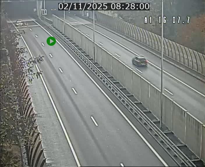 Traffic live webcam Luxembourg Kirchberg - A1 direction Luxembourg-ville - BK 7.7