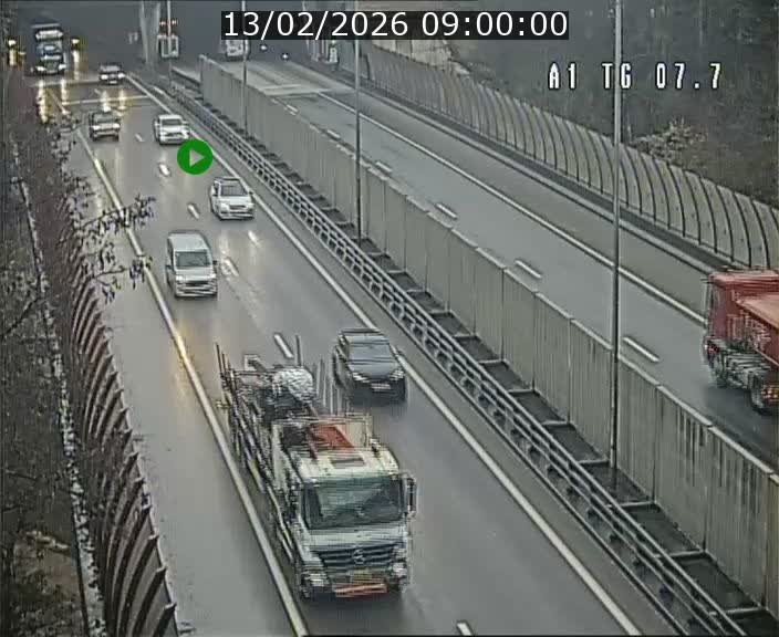 Traffic live webcam Luxembourg Kirchberg - A1 direction Luxembourg-ville - BK 7.7