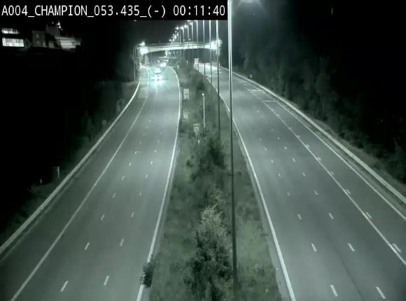 Webcam E411 à Champion, à proximité de Namur. Vue orientée vers Bruxelles