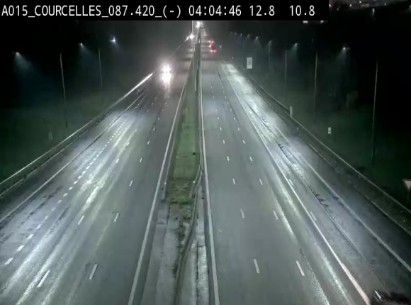 Webcam autoroute Belgique - Viesville - E42 direction Mons - BK 84.35