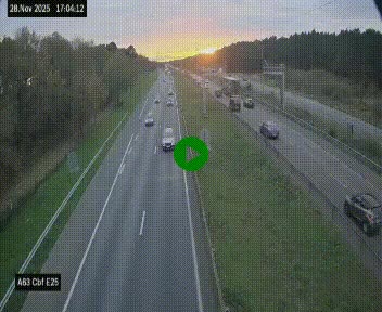 Webcam autoroute A63 en périphérie de Bordeaux au sud-est de la ville, en provenance du bassin d'Arcachon. Vue orientée vers Bordeaux