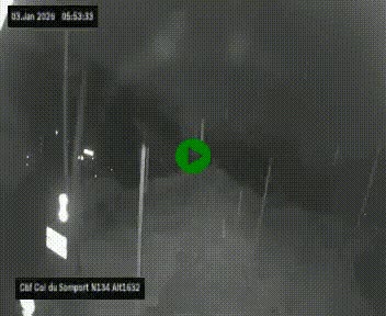 Webcam au col du Somport, côté français, sur la N134, dans les Pyrénées, en direction de l'Espagne, à 1632 mètres d'altitude