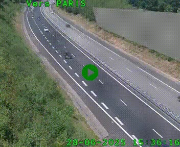 Caméra routière sur l'autoroute A20 à Saint-Pardoux-l'Ortigier, à la jonction avec l'A89. Vue orientée vers Paris