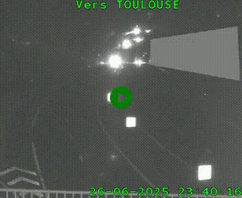 Caméra routière sur l'autoroute A20 à Noailles, en périphérie de Brive-la-Gaillarde. Vue orientée vers Toulouse