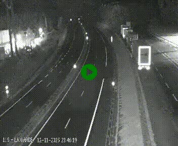 Caméra autoroute A75 à hauteur du col du rocher blanc en direction de Montpellier