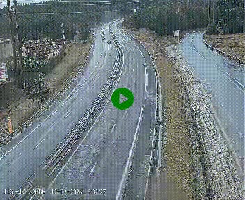 Caméra autoroute A75 à hauteur du col du rocher blanc en direction de Montpellier