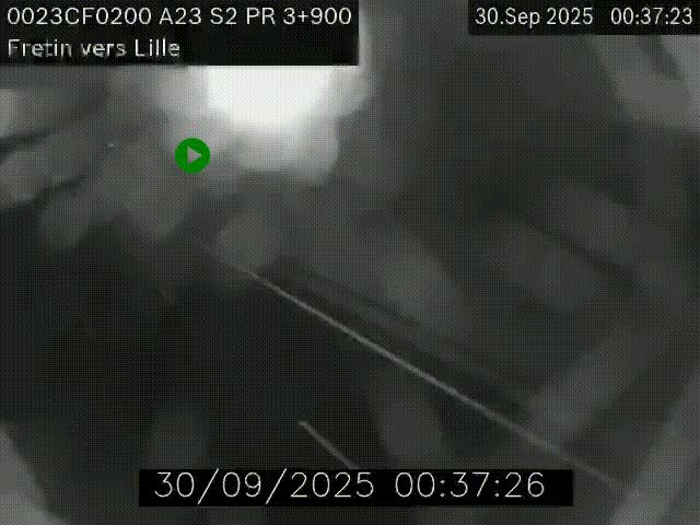 Webcam autoroute A23 à hauteur de Fretin. Vue orientée vers Lille