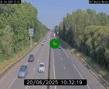 Webcam sur le périphérique de Nantes (N844) entre la Porte de Saint-Luce et la Porte d'Anjou, à l'est de la ville