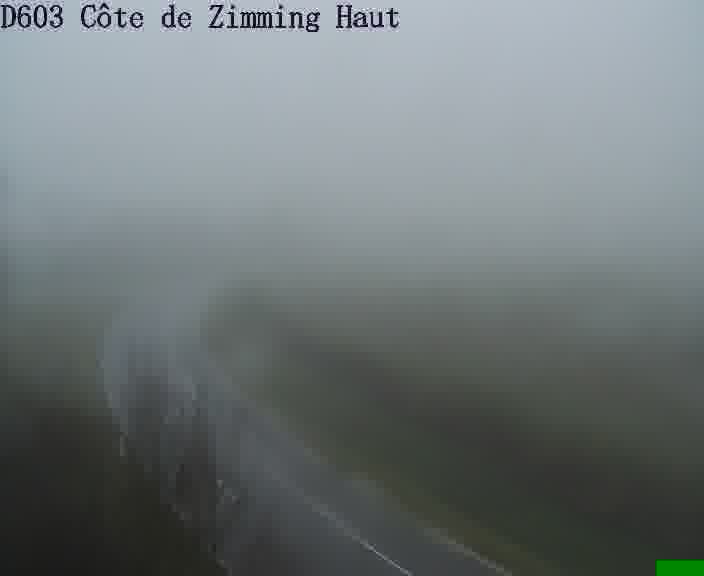 Webcam sur la D603 située en haut de la Côte de Zimming. Vue orientée vers Saint-Avold.