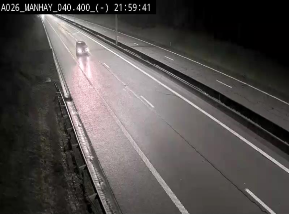 Webcam autoroute A26/E25 à hauteur de Manhay, après la jonction avec la N651 en direction de Liège - BK 40.4