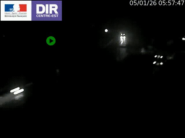 Caméra de circulation routière sur le boulevard périphérique Laurent Bonnevay de Lyon (D383) à hauteur de Bron, avant la jonction avec l'A43. Vue orientée vers l'échangeur