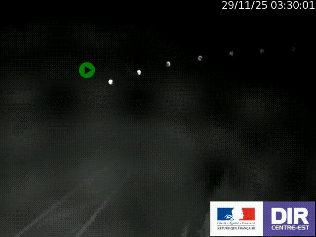 Webcam sur le col Pin Bouchain, vue orientée vers Roanne, en provenance de Lyon sur la nationale 7 (N7)