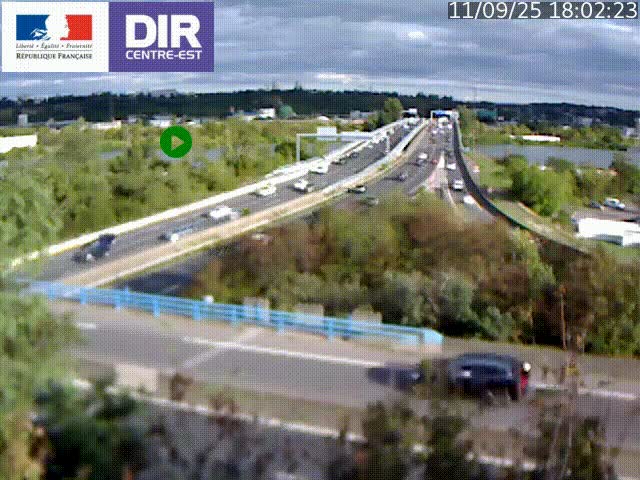Webcam autoroute sur A450 à Pierre-Bénite en direction de Lyon et de l'autoroute A7