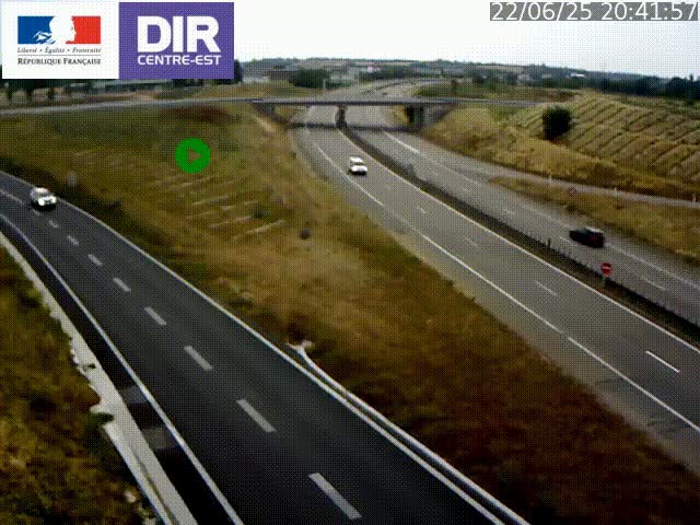Webcam sur le contournement de Valence, sur la Nationale 7, caméra orientée vers Lyon