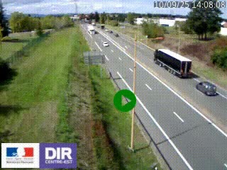 Webcam à Mably, à proximité de Roanne en direction de Moulins sur la N7