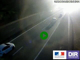 Caméra autoroutière sur l'A47 à hauteur de Givors, a proximité de Lyon. La webcam est orientée vers Lyon