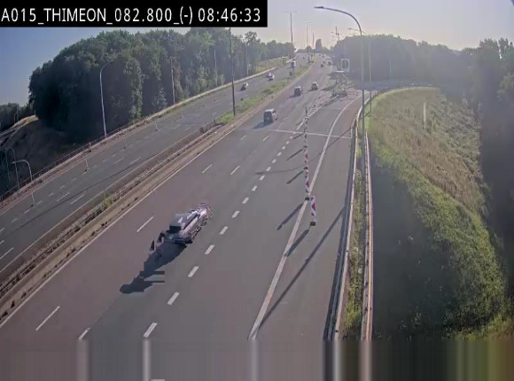 Caméra trafic Belgique - Thiméon - E42, jonction avec A54 (E420) direction La Louvière/Charleroi - BK 82.82
