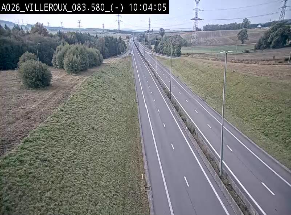 Webcam autoroute A26/E25 à hauteur de Vaux-sur-Sûre, à la jonction avec la N85 en direction de Liège - BK 83.6