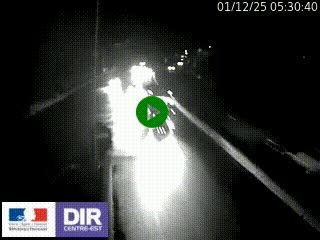 Caméra autoroute sur A6 - Valvert, près de Lyon, en direction de Paris, à hauteur de la sortie 36 Porte du Valvert