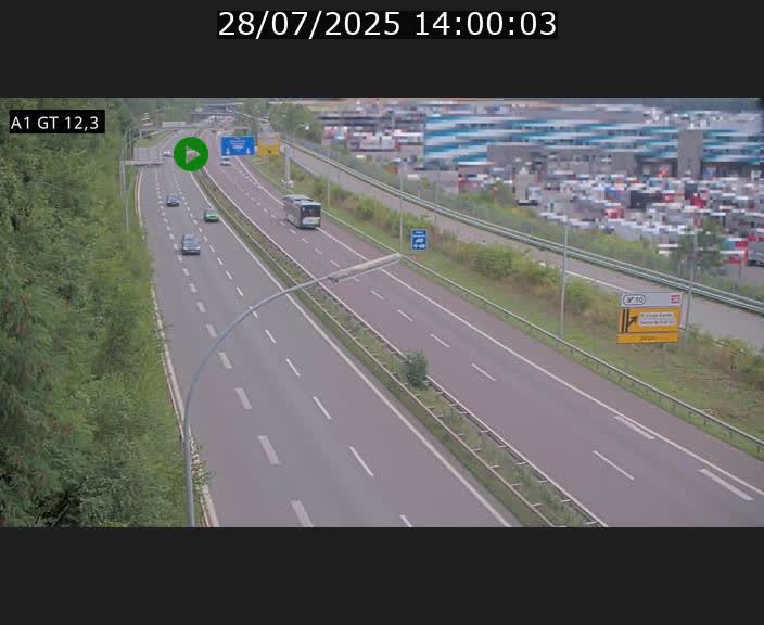 Traffic live webcam Luxembourg Senningerberg - A1 direction Allemagne - BK 12.3
