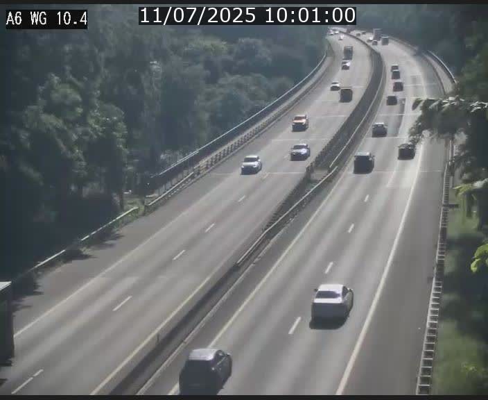 Traffic live webcam Luxembourg Mamer - A6 - BK 10.4 - direction Luxembourg/France/Allemagne
