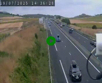 Caméra autoroute A75 à hauteur de Le Crest, en direction de Montpellier