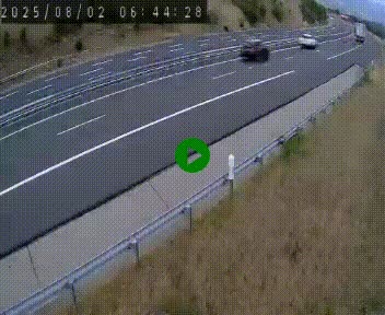 Caméra autoroutière France - A75, Engayresque, entre Millau et Séverac-le-Chateau, en direction de Montpellier
