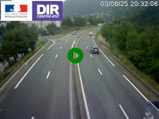 Caméra sur la Nationale 90 (N90) à La Léchère, en direction et à proximité d'Albertville