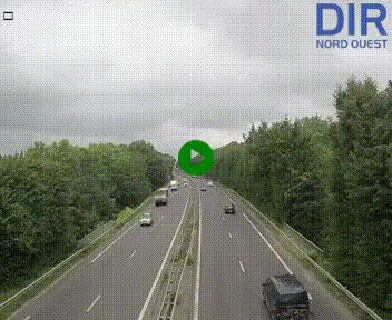 Webcam sur le périphérique de Caen (N814) à l'est de la ville, à Mondeville hauteur de la sortie 2, Presqu'île-Rives de l'Orne, au bout de l'autoroute A13