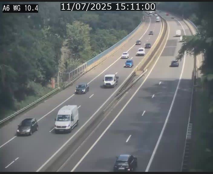 Traffic live webcam Luxembourg Mamer - A6 - BK 10.4 - direction Luxembourg/France/Allemagne