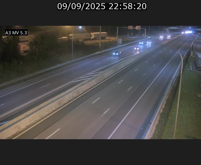 Webcam à l'Aire de Berchem au Luxembourg sur l'A3. Vue orientée vers la France