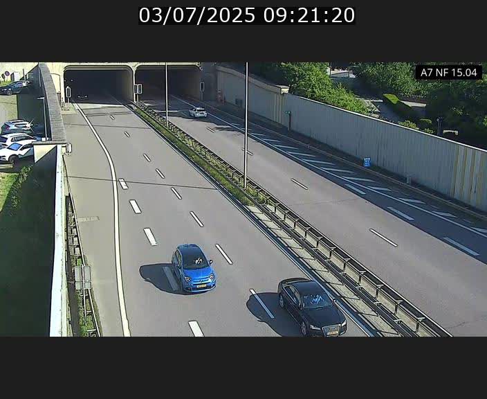 Caméra trafic Luxembourg - A7, Tunnel Mersch, entrée sud, direction Ettelbruck