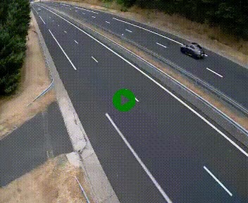 Caméra autoroute A75 à hauteur du col des Issartets en direction de Montpellier