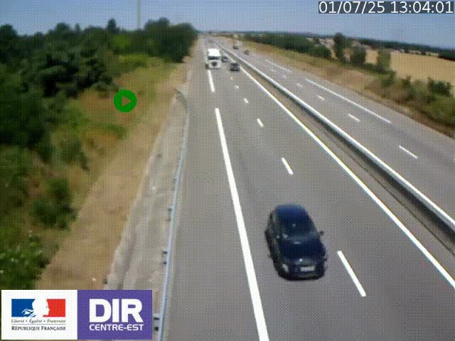 Webcam sur le contournement de Valence, sur la Nationale 7, à la jonction avec la N532, caméra orientée vers Grenoble