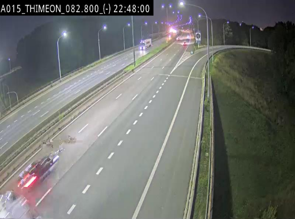 Caméra trafic Belgique - Thiméon - E42, jonction avec A54 (E420) direction La Louvière/Charleroi - BK 82.82