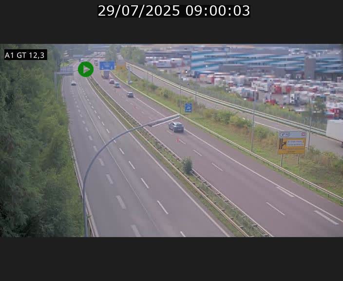 Traffic live webcam Luxembourg Senningerberg - A1 direction Allemagne - BK 12.3
